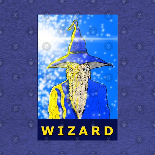 A Wizard Casts a Spell RPG DnD Artwork by DMcK Designs